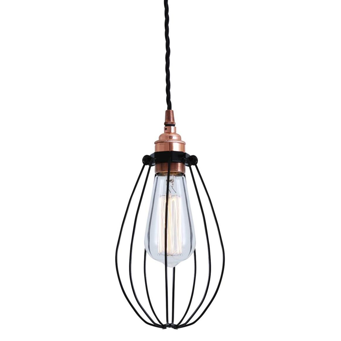 Abuja Industrial Cage Copper Pendant Light 14.25" IP20 main product image