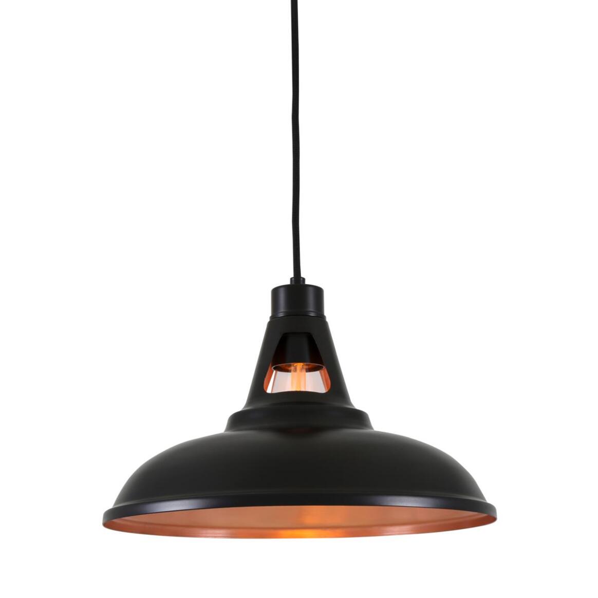 Alma Black and Copper Pendant Light 12" IP20 main product image