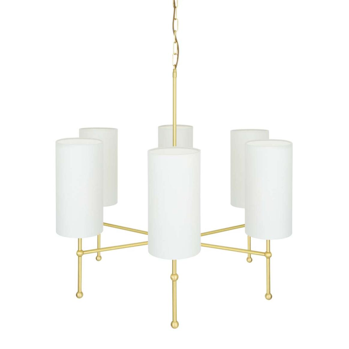 Arizona Modern Six-Arm Brass Chandelier 33.5" IP20 main product image