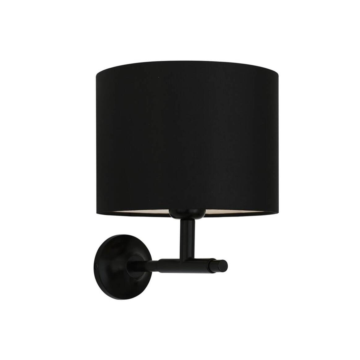 Bangor Modern Brass Wall Sconce with Drum Fabric Shade 9.5" IP20 main product image