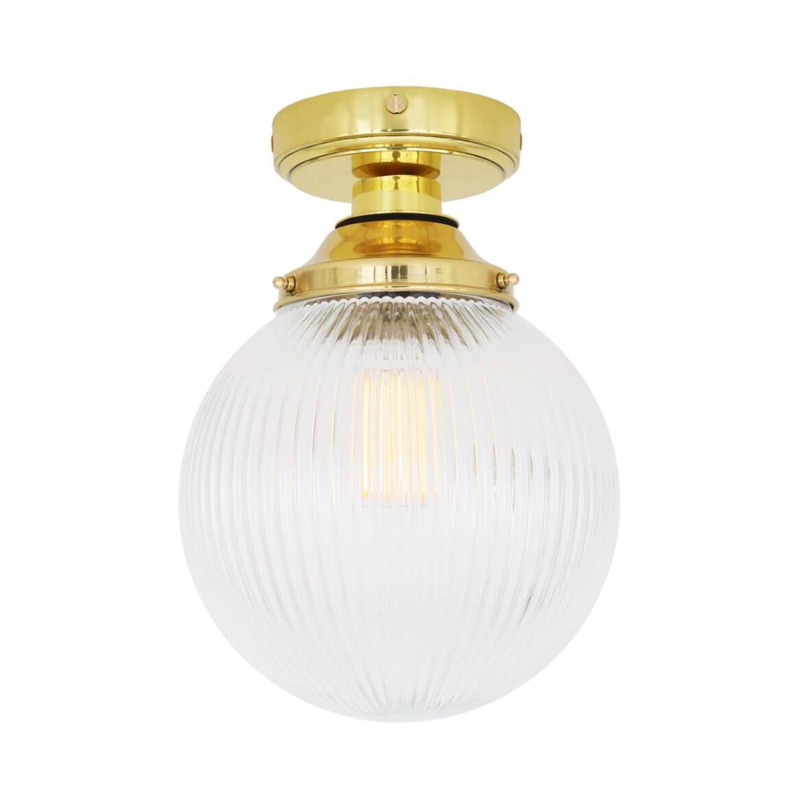 Cherith Reeded Globe Ceiling Light 7.75" IP44 main product image