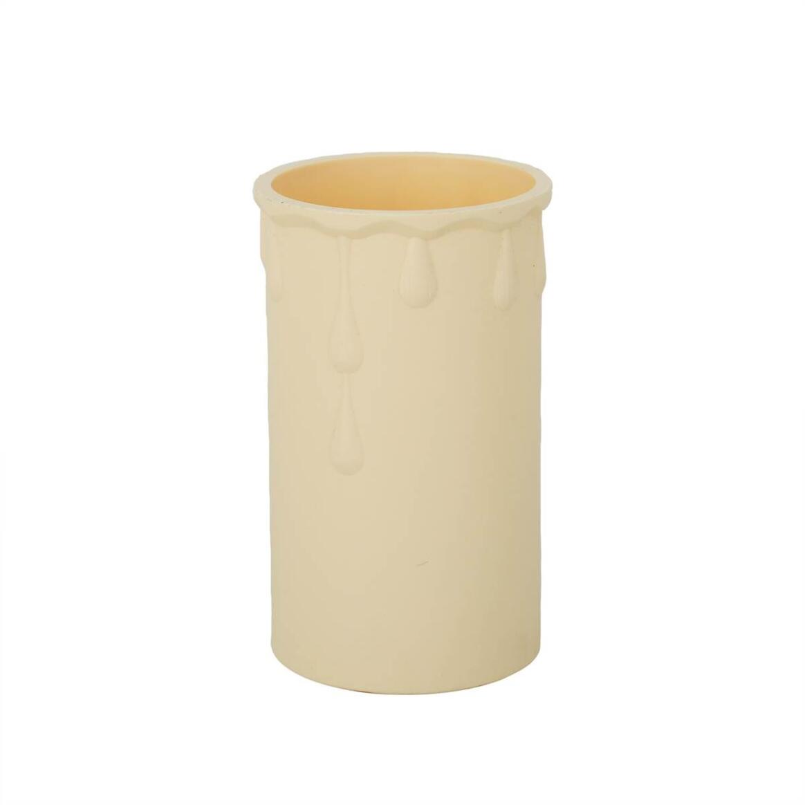Cream Plastic Candle Wax Drip Tube for Chandeliers, 2.75" main product image
