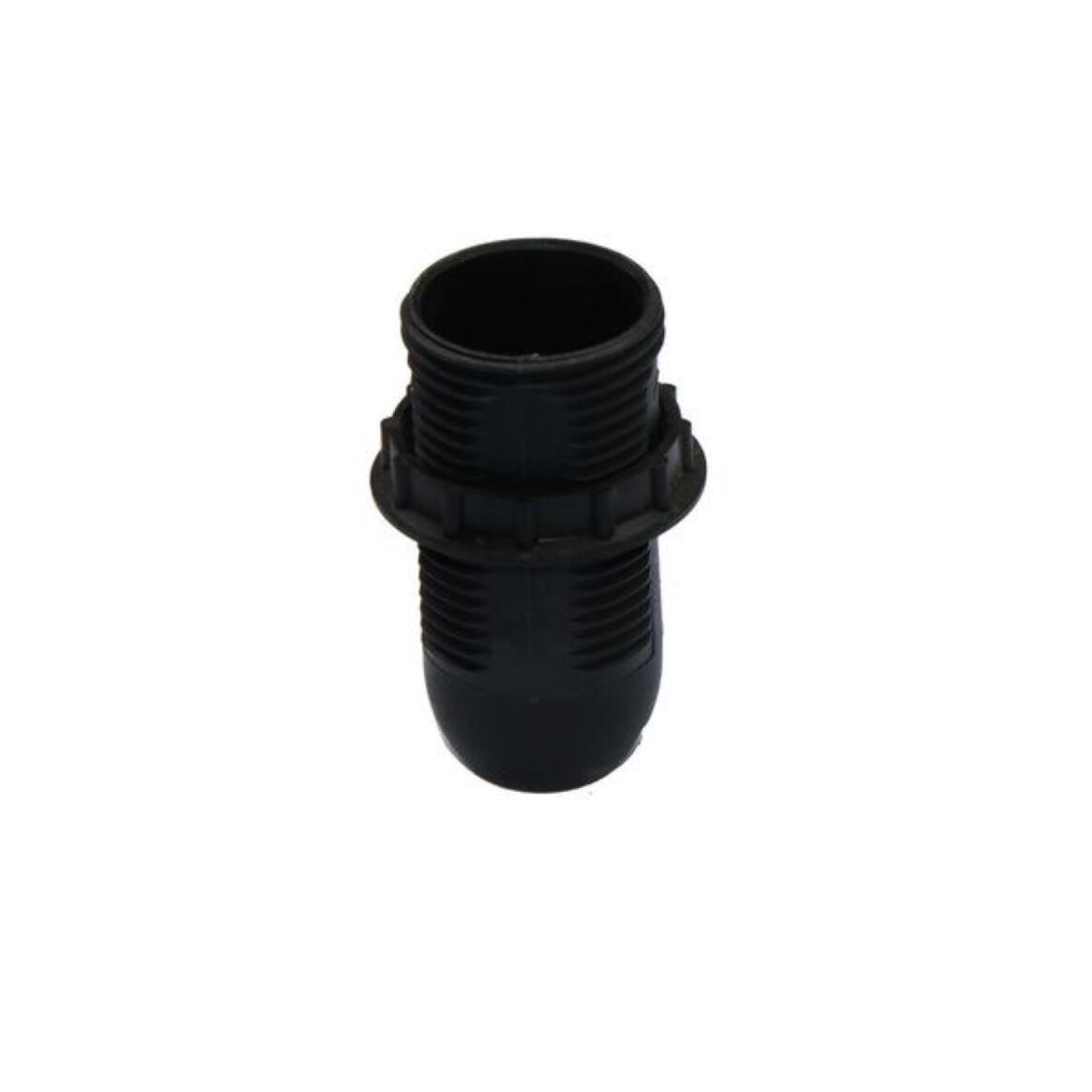 E14 Plastic Lamp Holder with Shade Ring, Black, M10 Entry main product image