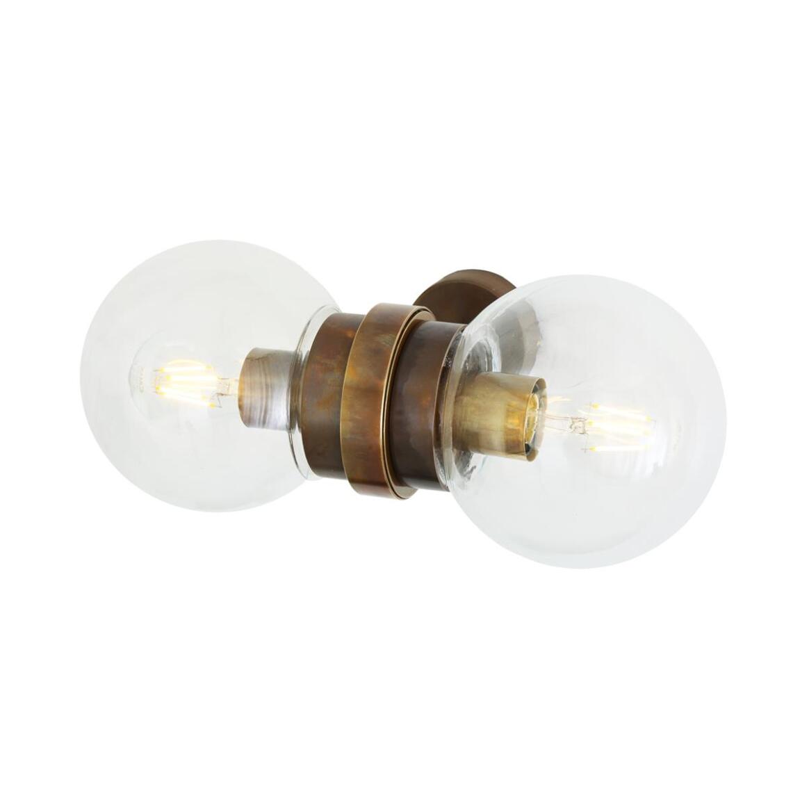 Eske Double Glass Globe Wall Light 34cm IP20  main product image