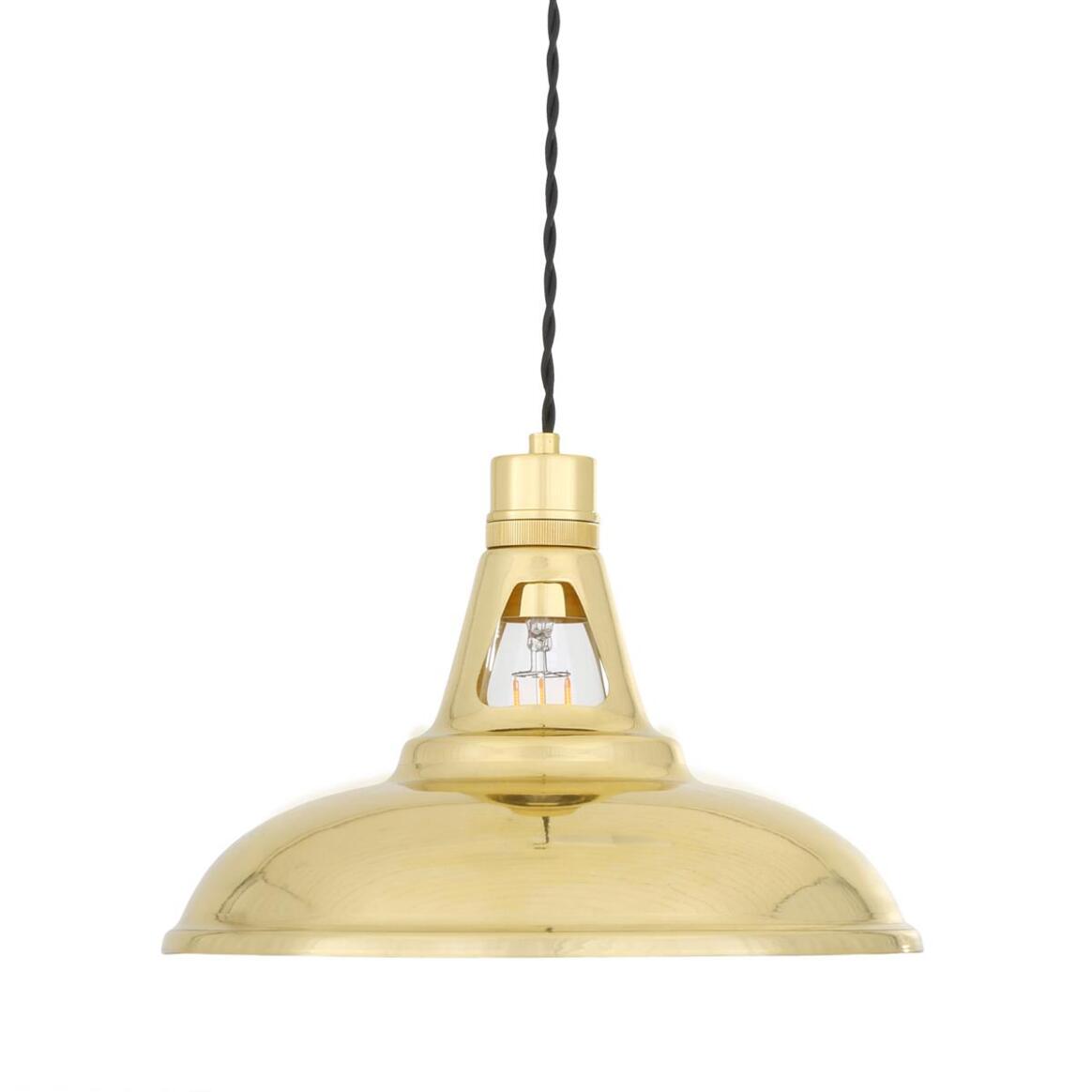 Geneva Vintage Brass Pendant Light 30.5cm IP20 main product image