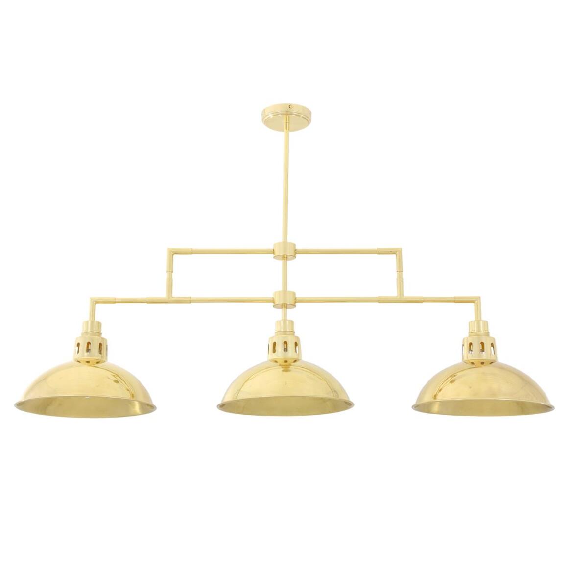 Georgia Vintage Brass Bar Pendant, Three Light main product image