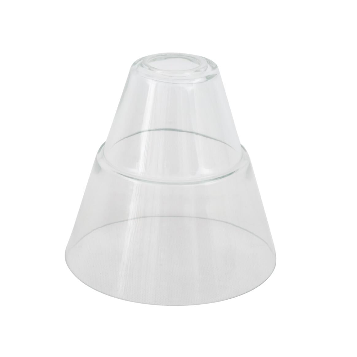 Clear Conical Stepped Glass Lamp Shade, Neck Size 4.5cm main product image