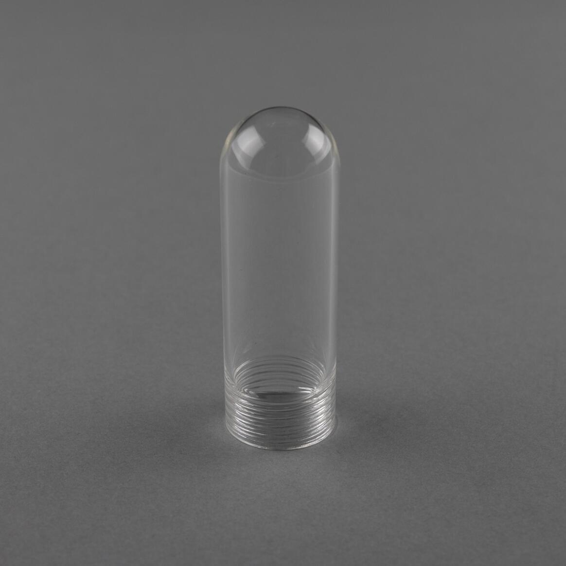 Clear Tube Glass Lamp Shade 3", Neck Size 0.75" main product image