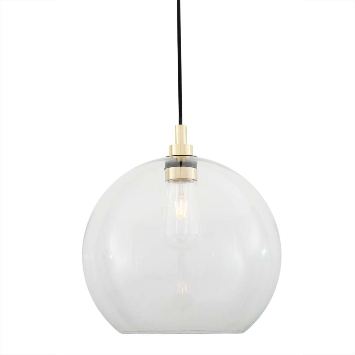 Leith Open Globe Bathroom Pendant Light 35cm IP65 main product image