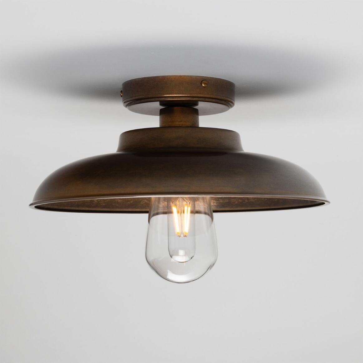 Darya Industrial Brass Ceiling Light 32cm IP65 main product image