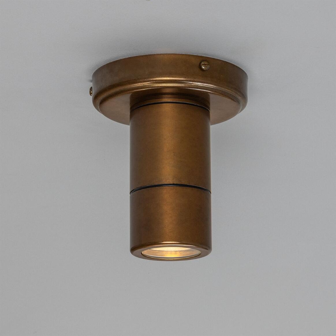 Ennis Brass Spot Ceiling Light 5.5" IP44 / IP65 main product image
