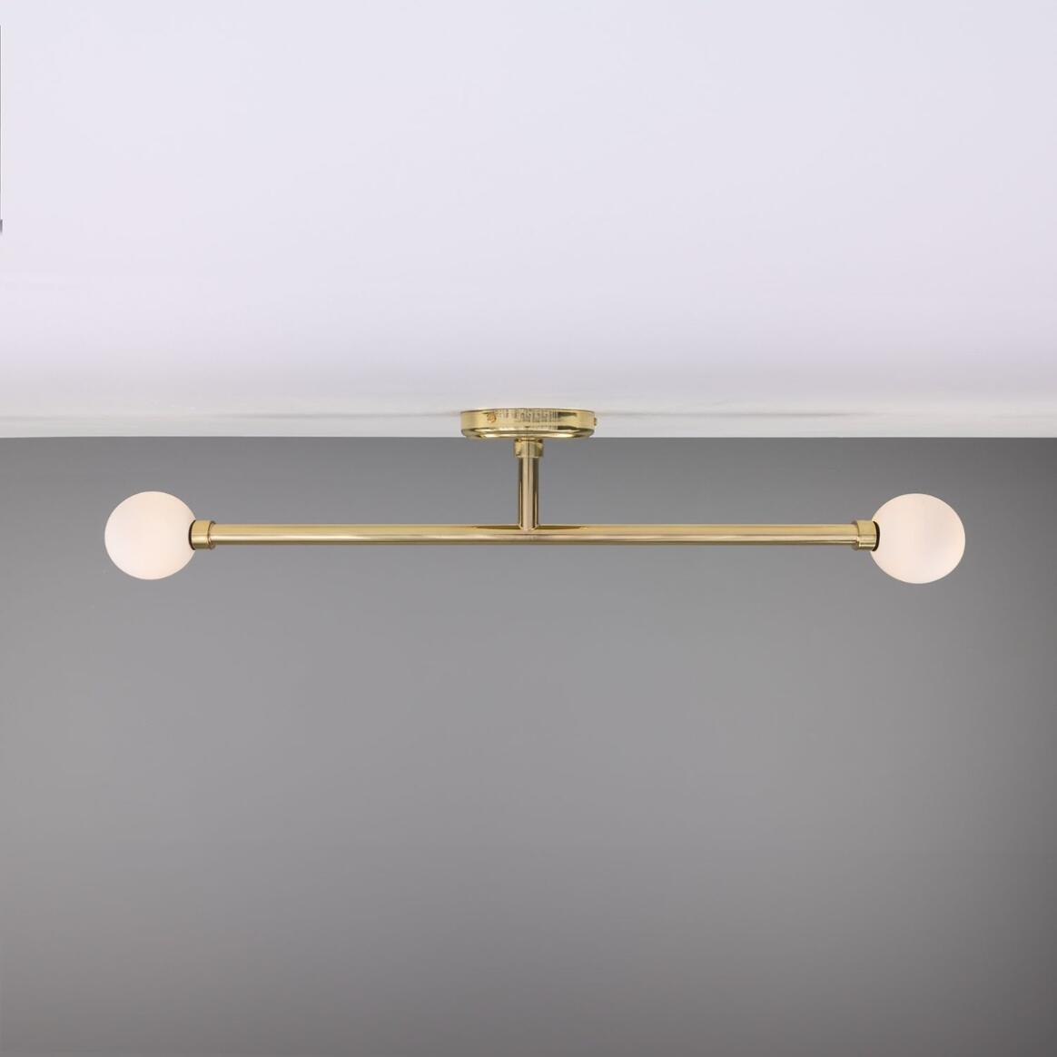Silverton Double Globe Slim Bathroom Ceiling Light 30.25" IP44 main product image