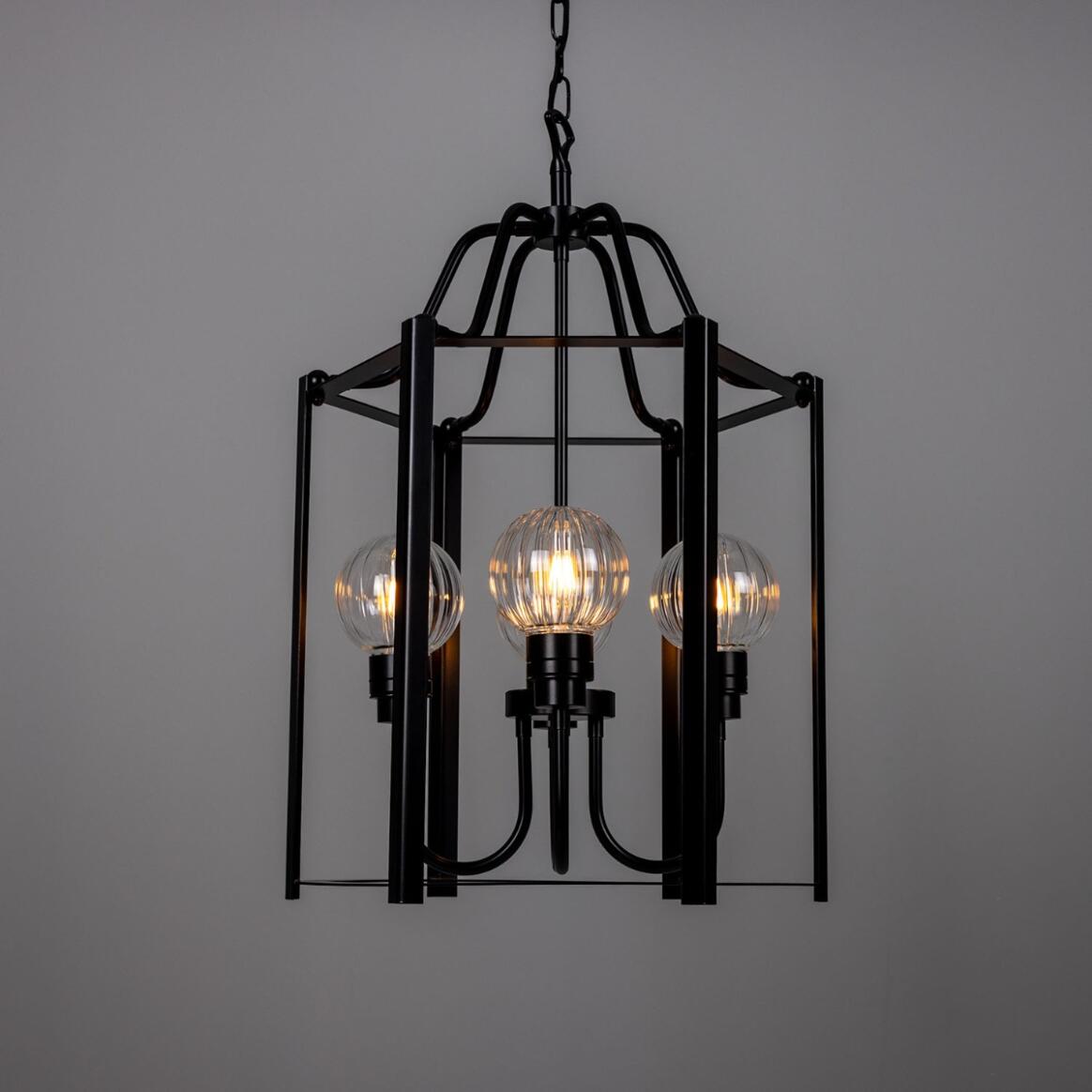 Portroe Outdoor Hanging Four Light Porch Lantern, 25.5