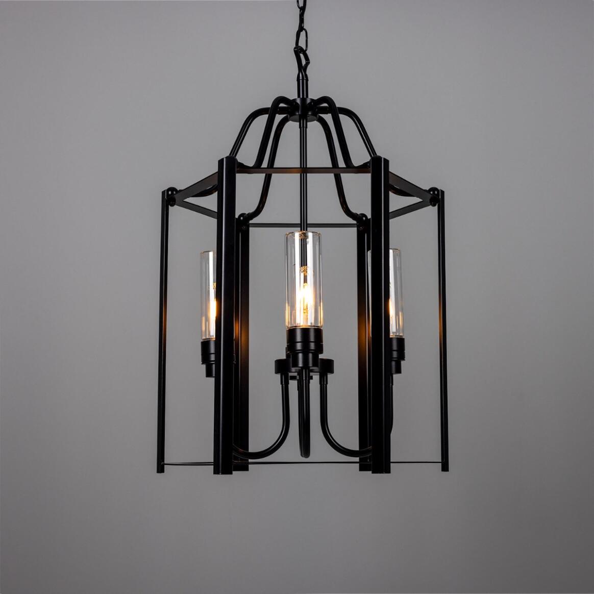 Portroe Outdoor Hanging Four Light Porch Lantern, 25.5