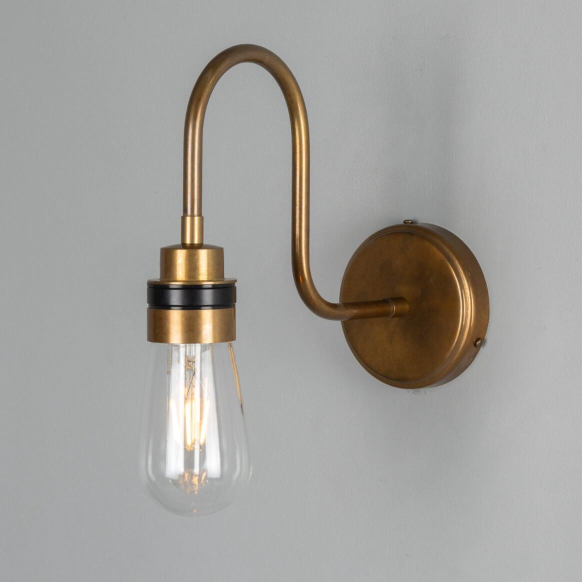 Bo Glass Swan Neck Wall Sconce 12.5" IP65 main product image