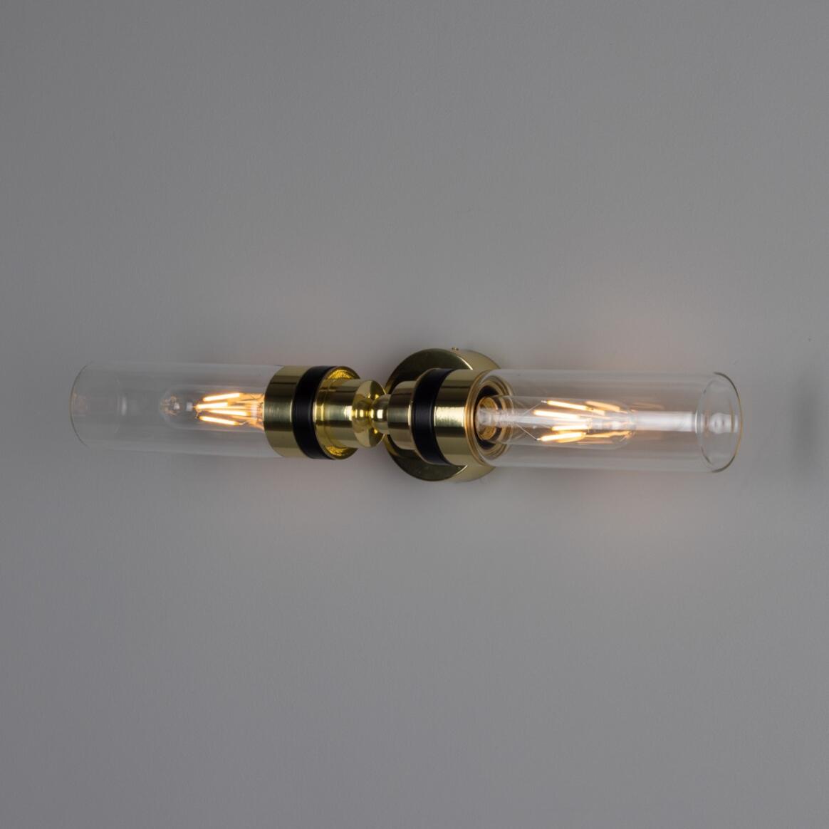 Severn Double Tube Glass Bathroom Wall Light 47cm IP65 main product image
