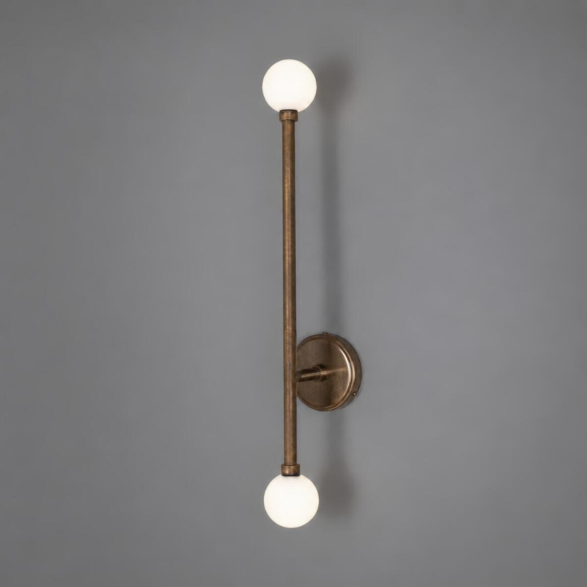Gunning Double Globe Slim Bathroom Wall Sconce 28" IP44 main product image