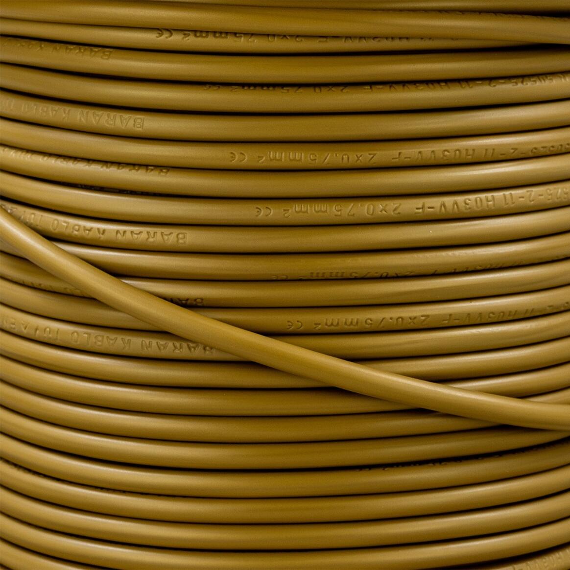 Câble flexible PVC couleur or, 2 fils main product image