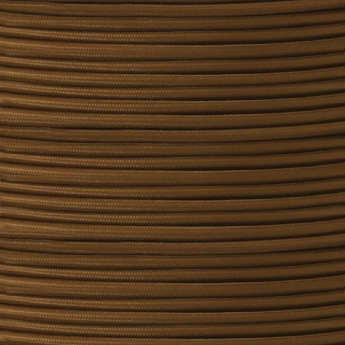 Brown Fabric Braided Cable, UL Listed, 2 Core Round main product image