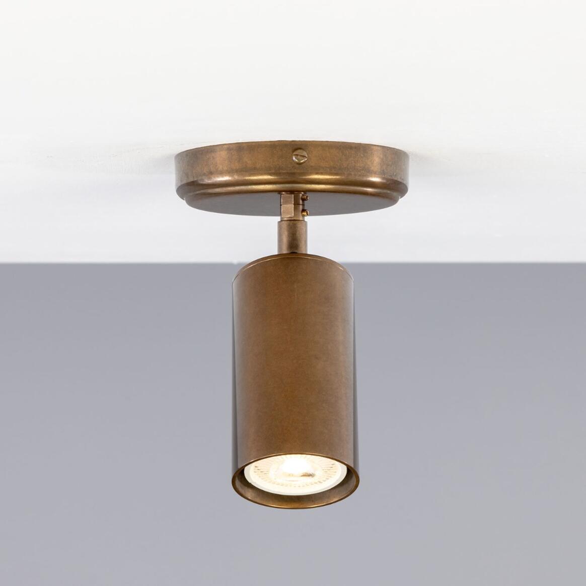 Evanston Directional Brass Ceiling Spotlight 7.75" IP20 main product image
