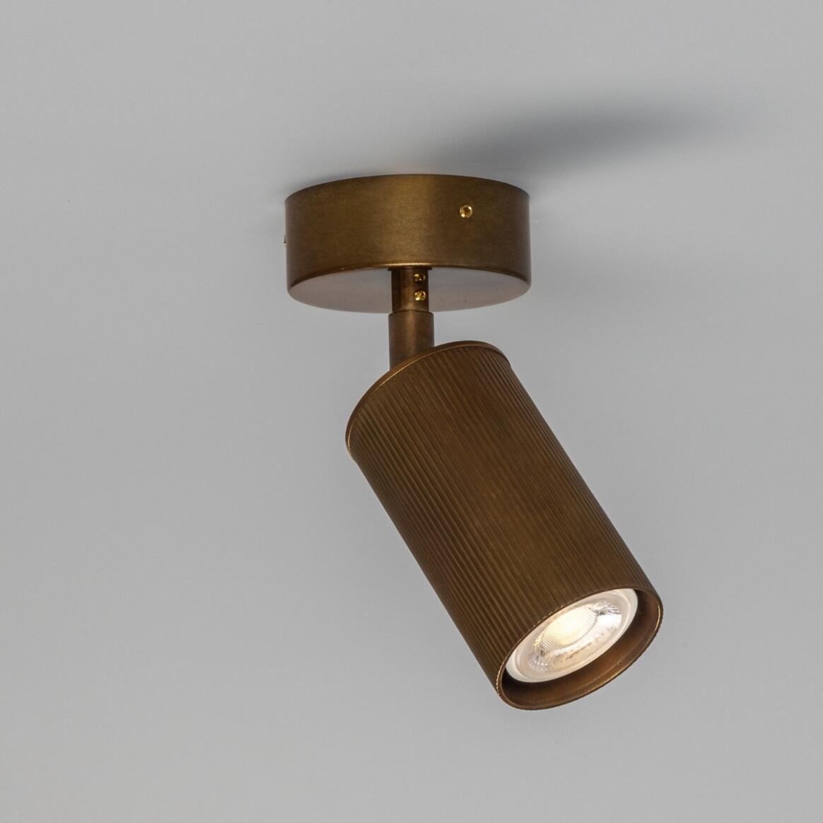 Adare Directional Brass Ceiling Spotlight 18.95cm IP20 main product image