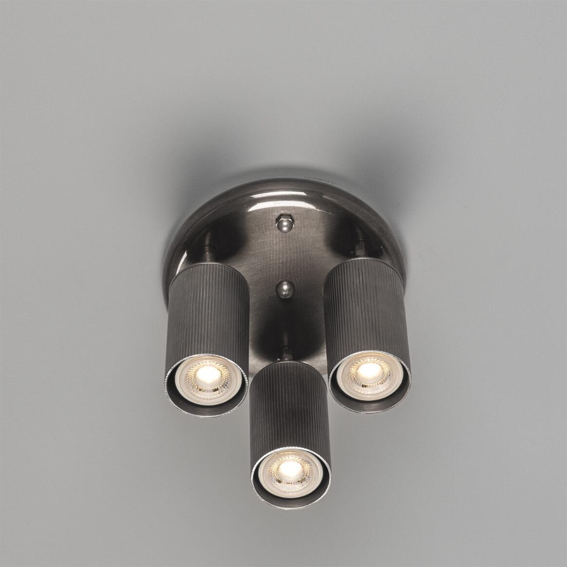 Adare Three Light Directional Brass Ceiling Spotlight 8