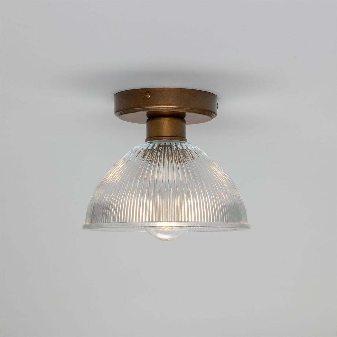 Erbil Prismatic Glass Flush Ceiling Light 7.75" IP20 main product image