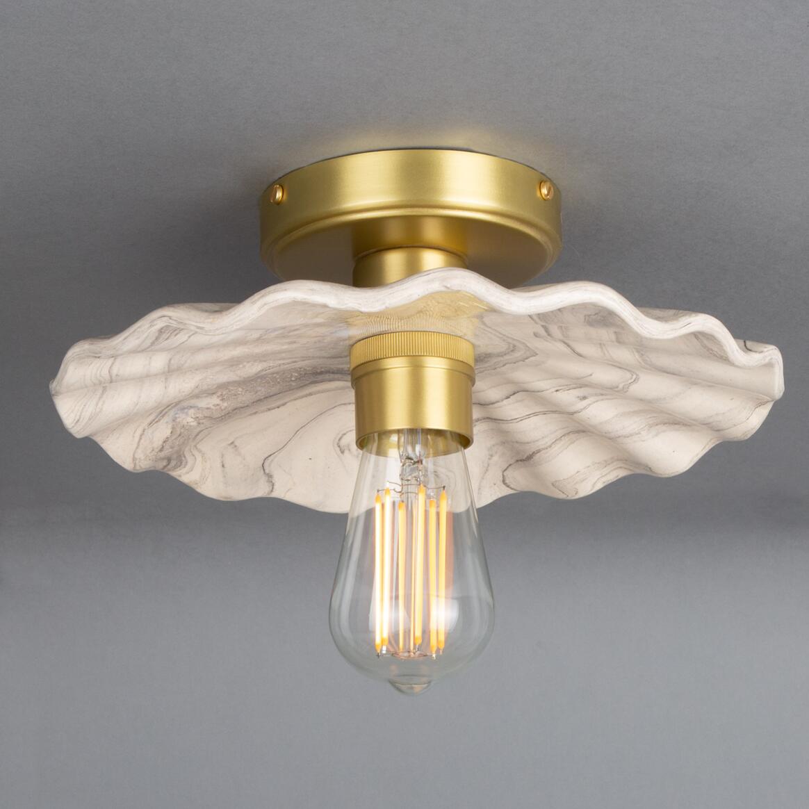 Kapok Marbled Ceramic Ceiling Light 27cm IP20 main product image