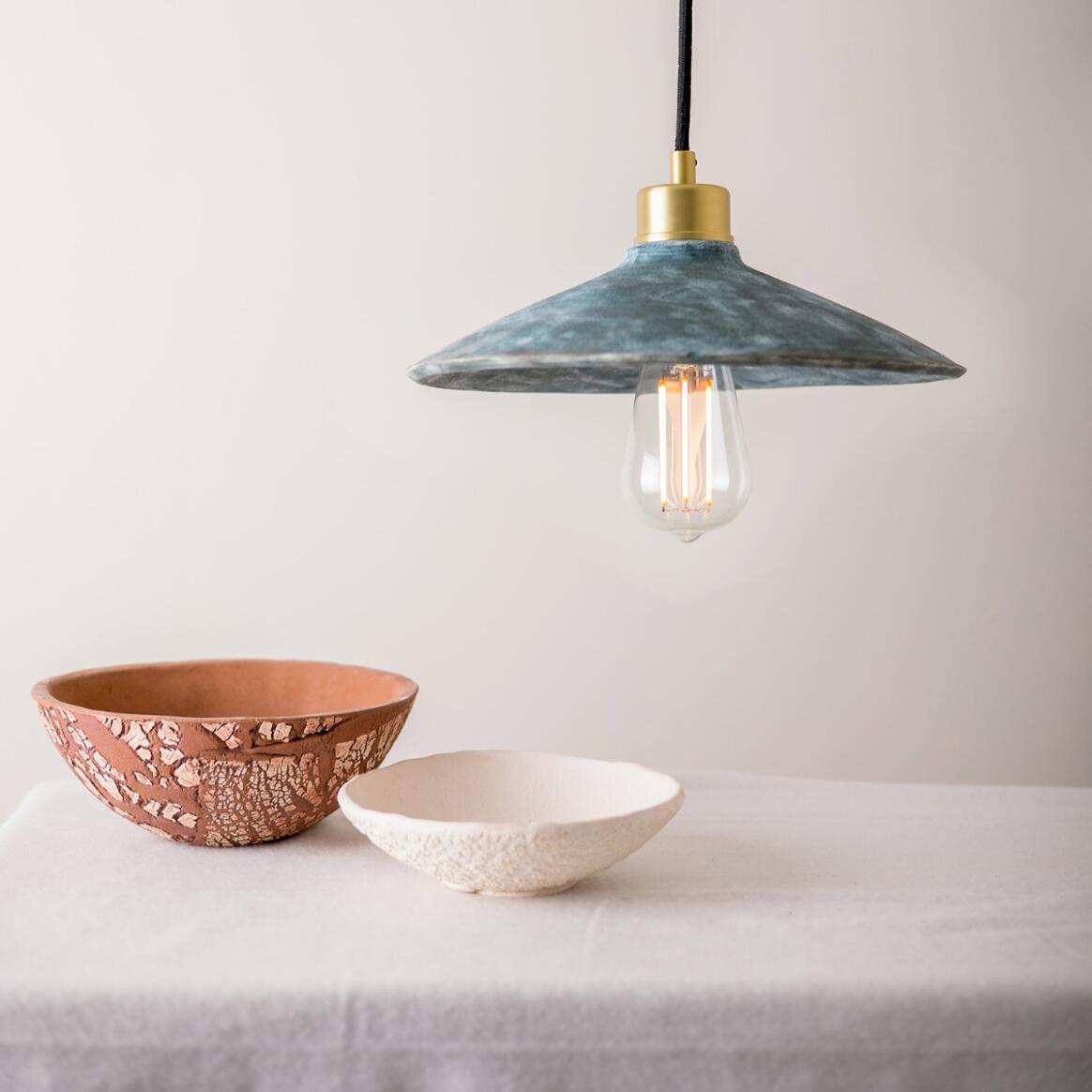 Pyrus Organic Ceramic Pendant Light Blue Earth 11" IP20 main product image