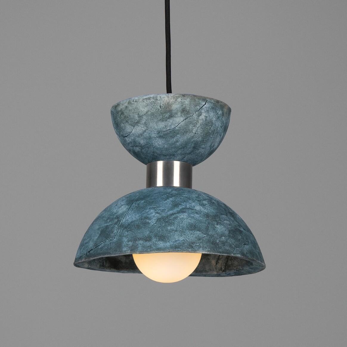 Nakaii Organic Ceramic Pendant Light, Blue Earth 7.75" IP20 main product image