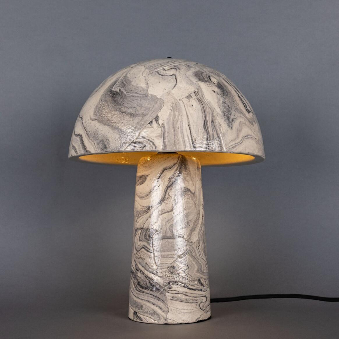 Amanita Small Marbled Ceramic Mushroom Table Lamp 10.75" IP20 main product image