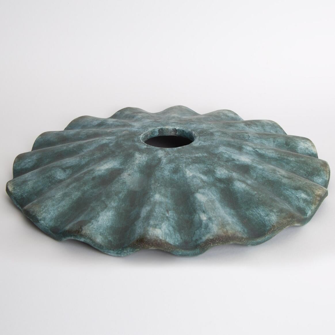 Kapok Ceramic Lamp Shade, Blue Earth 10.75" main product image