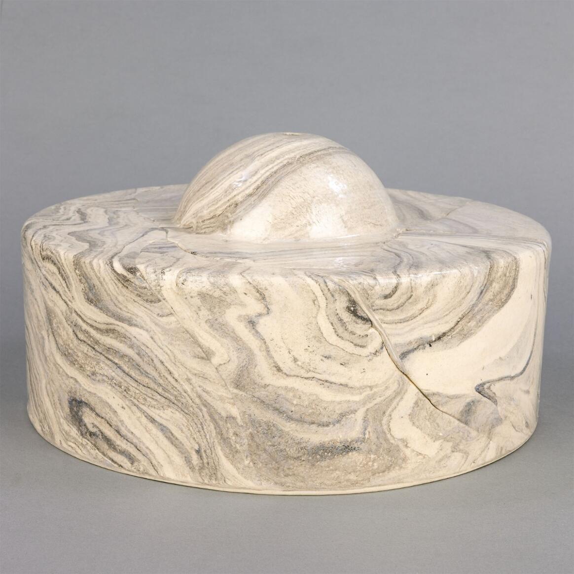 Seville White and Black Marble Ceramic Lamp Shade 11", 0.4" Neck main product image