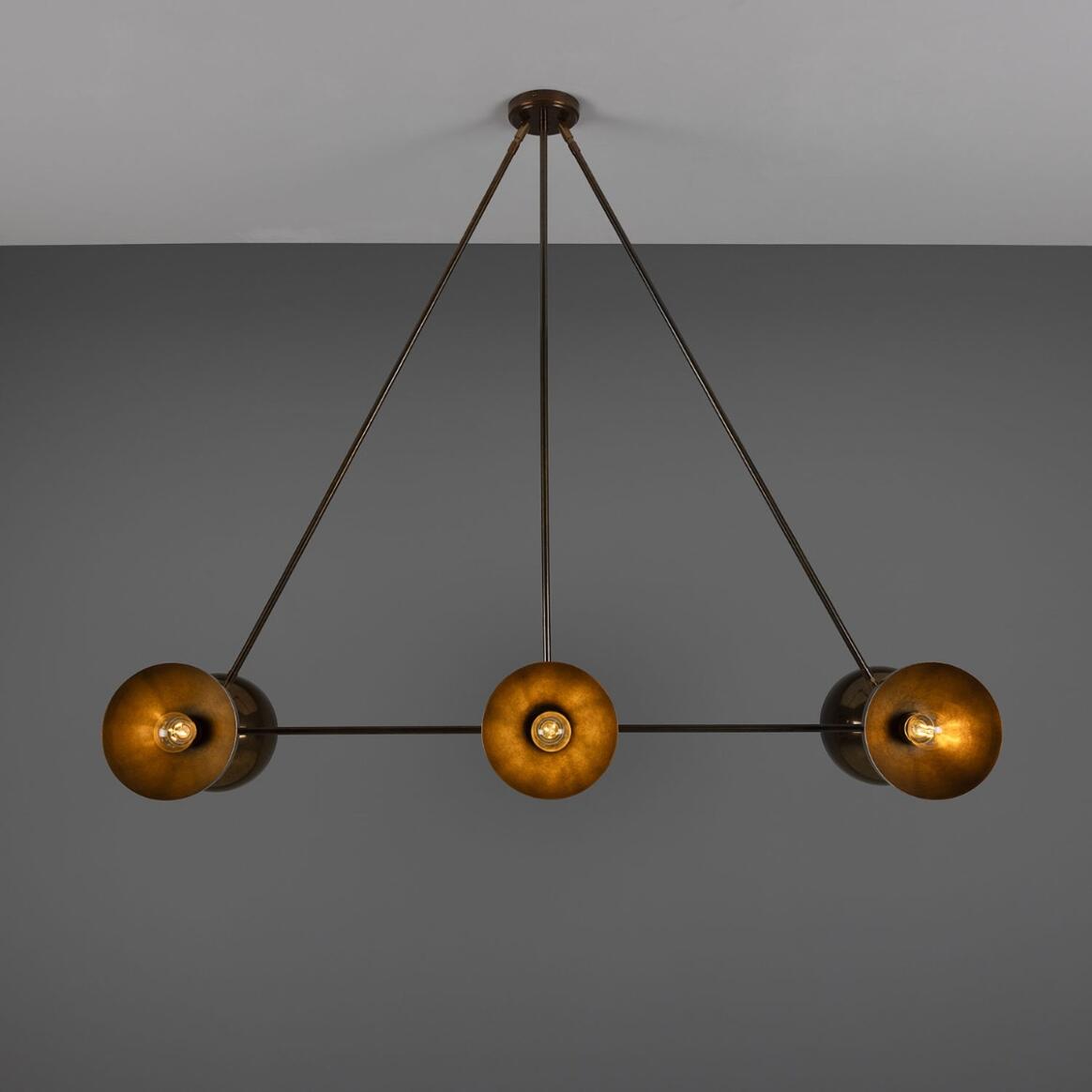 Eclipse Six-Light Brass Dome Chandelier 53.25" IP20 main product image