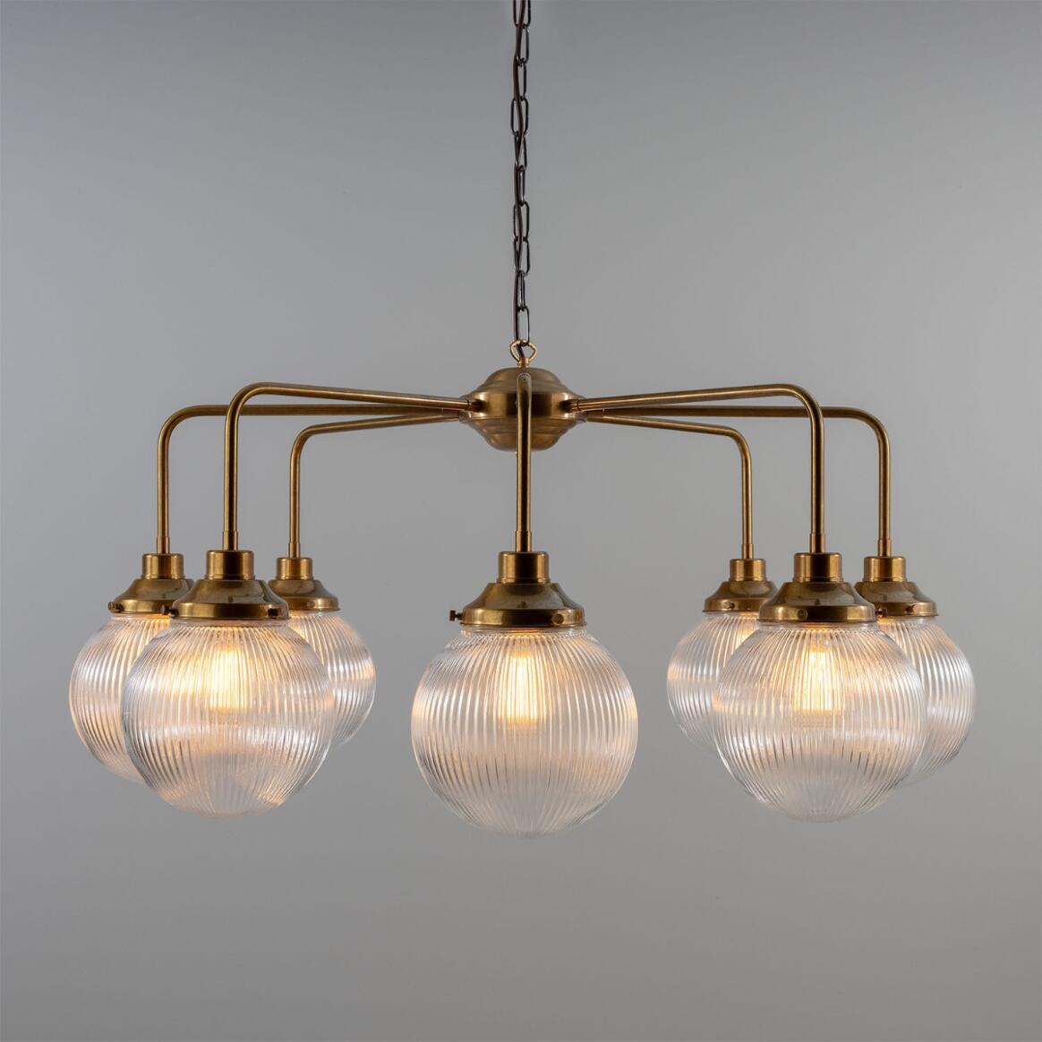 Genoa Eight Light Prismatic Glass Chandelier, 109cm IP20 main product image