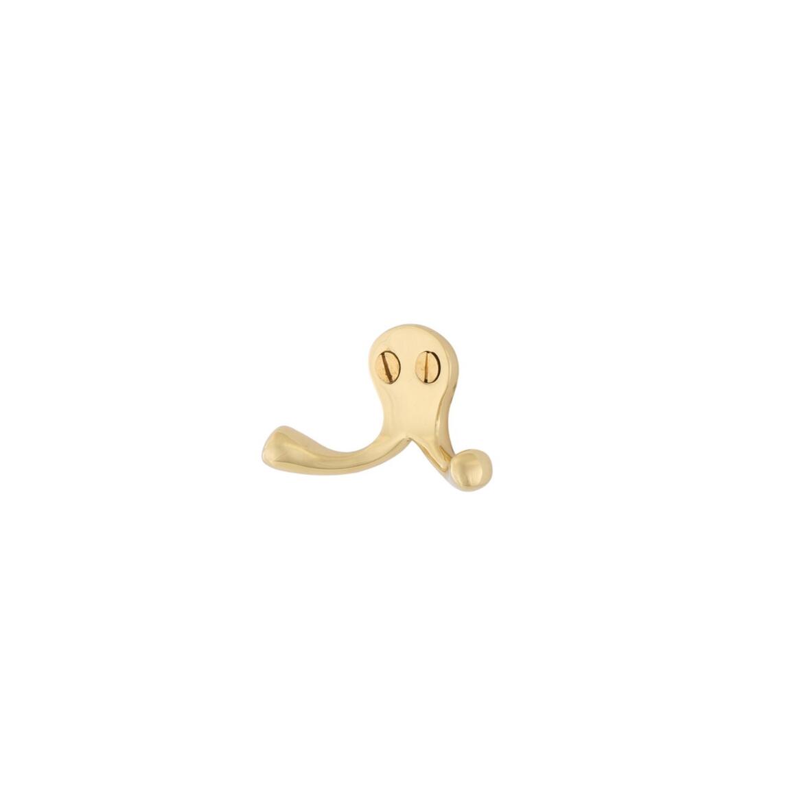 Lorrha Brass Double Coat Hook 2.75" main product image