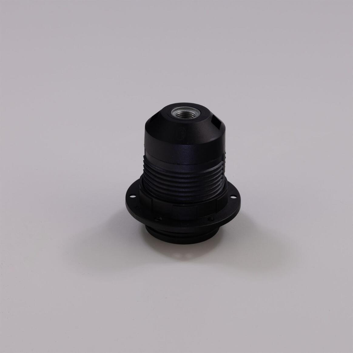 E26 Plastic Lamp Holder with Shade Ring, Black, M10 Entry main product image