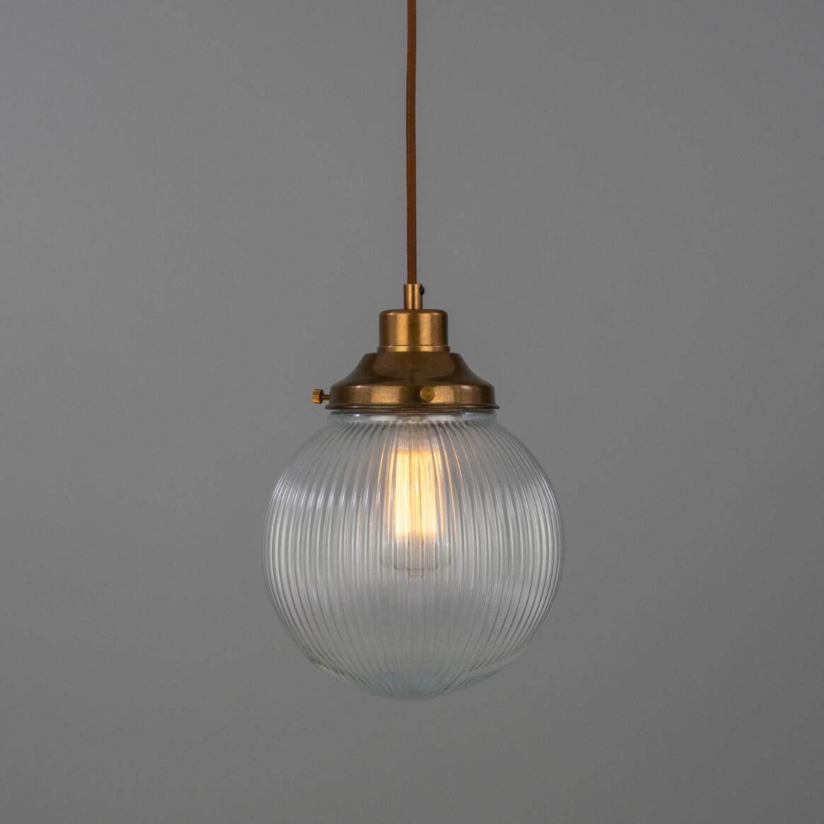 Stanley Prismatic Glass Globe Pendant Light 7.75" IP20 main product image