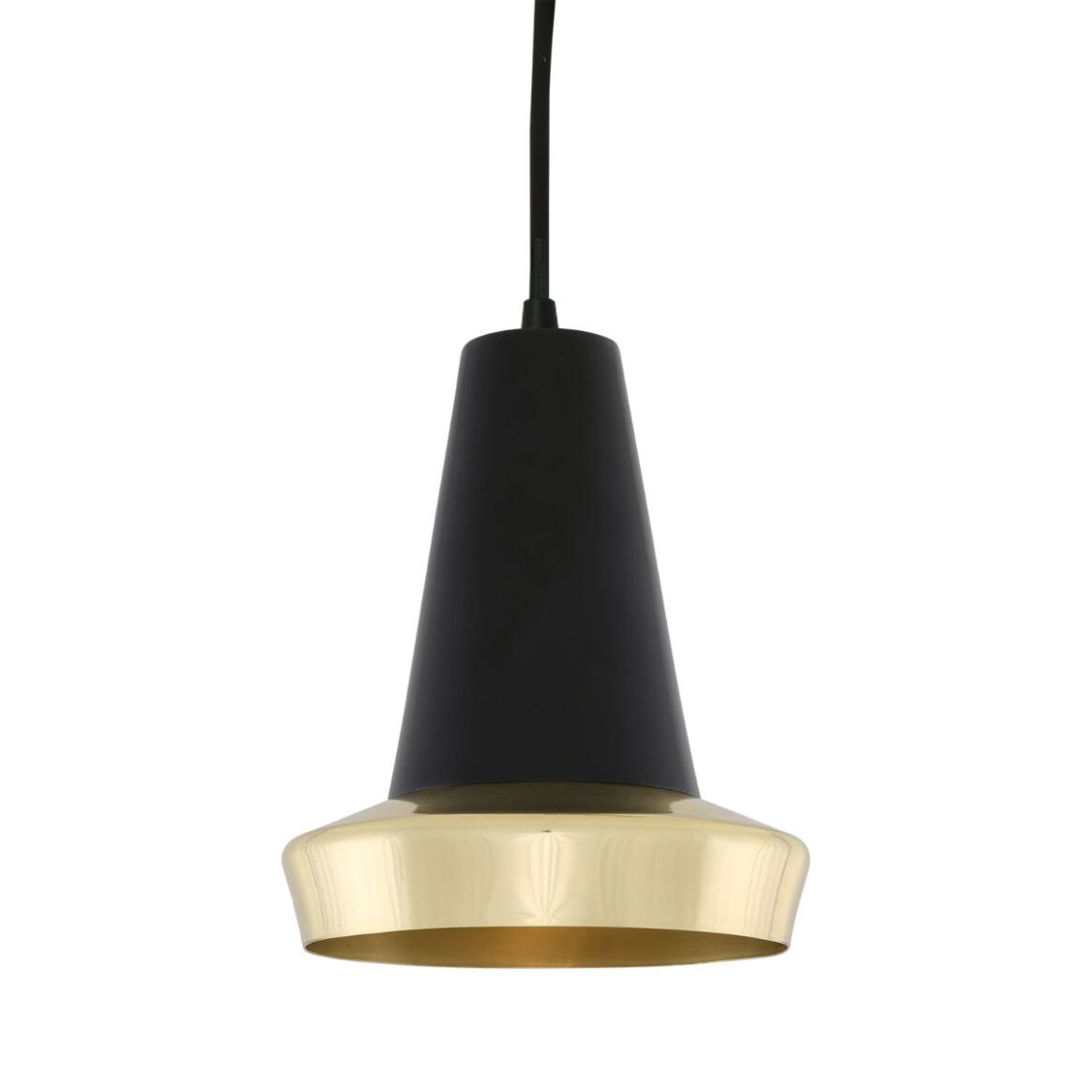 Malabo Polished Brass and Matte Black Pendant Light 6.25" IP20 main product image