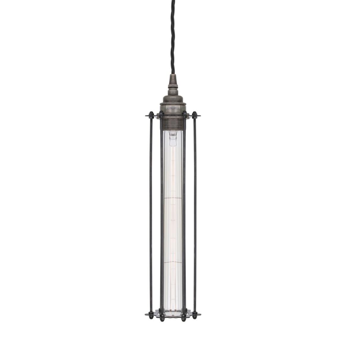 Beirut Industrial Slender Cage Pendant Light 14.25" IP20 main product image