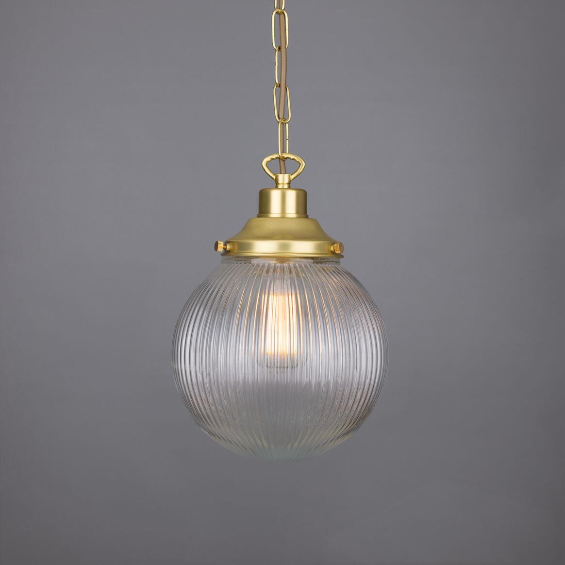 Fitzroy Small Prismatic Glass Globe Pendant Light 7.75" IP20 main product image