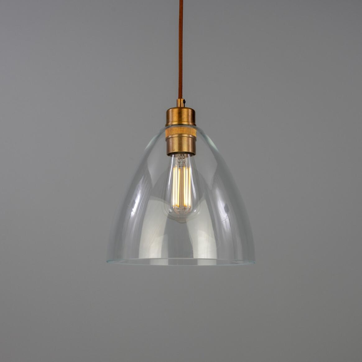 Luang Modern Clear Glass Pendant Light 9" IP20 main product image