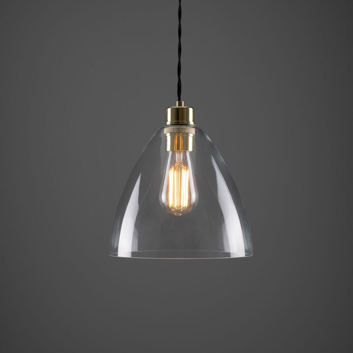 Luang Modern Clear Glass Pendant Light 9" IP20  main product image