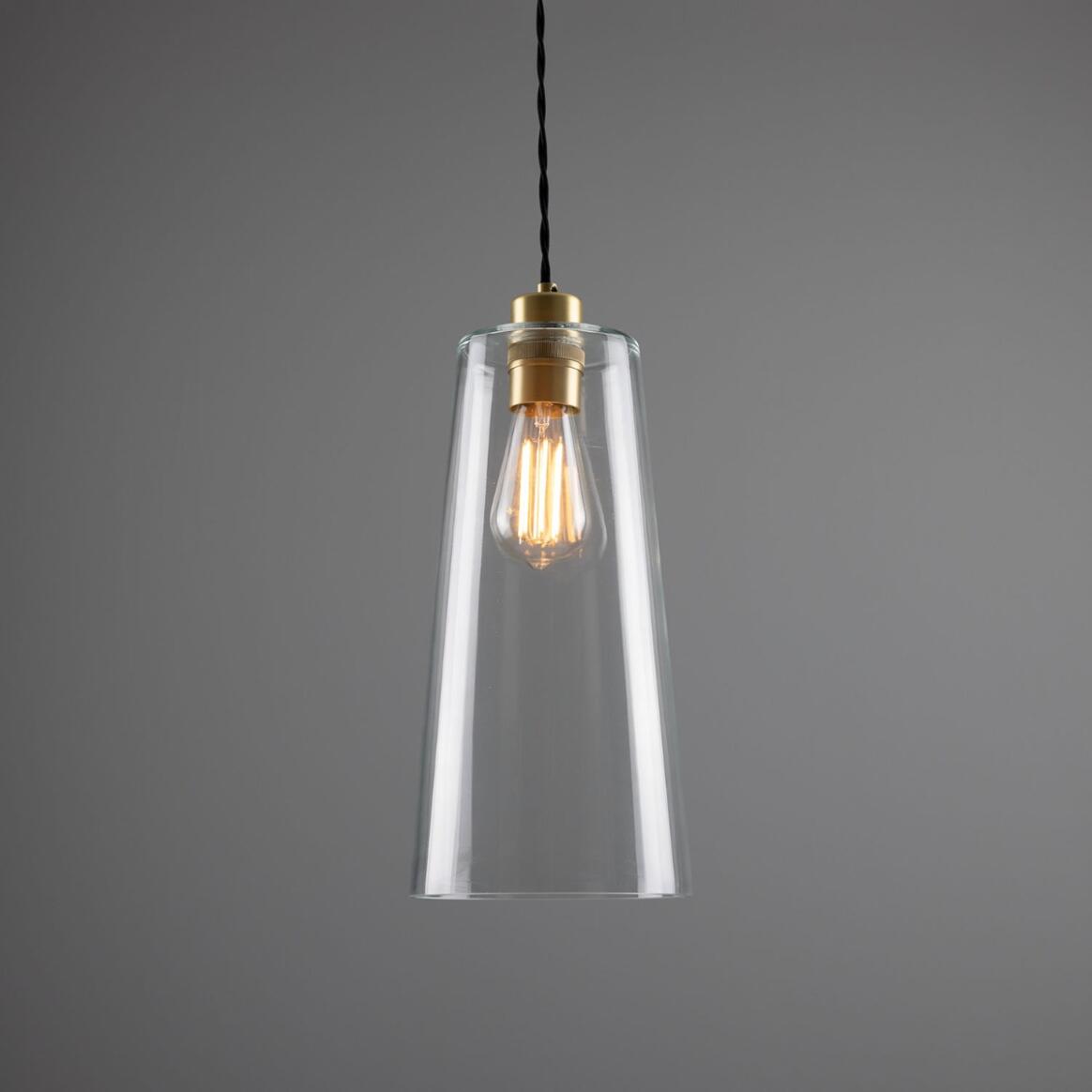 Malang Tall Slender Clear Glass Pendant Light 5.5" IP20 main product image