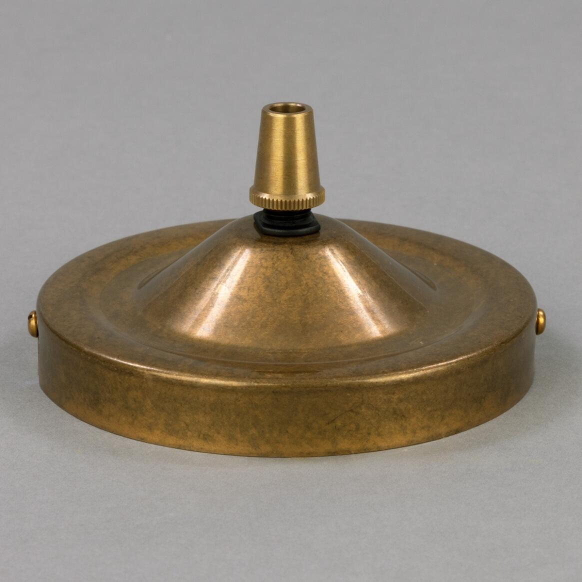 Vintage Brass Ceiling Rose with Cord Grip 10cm main product image