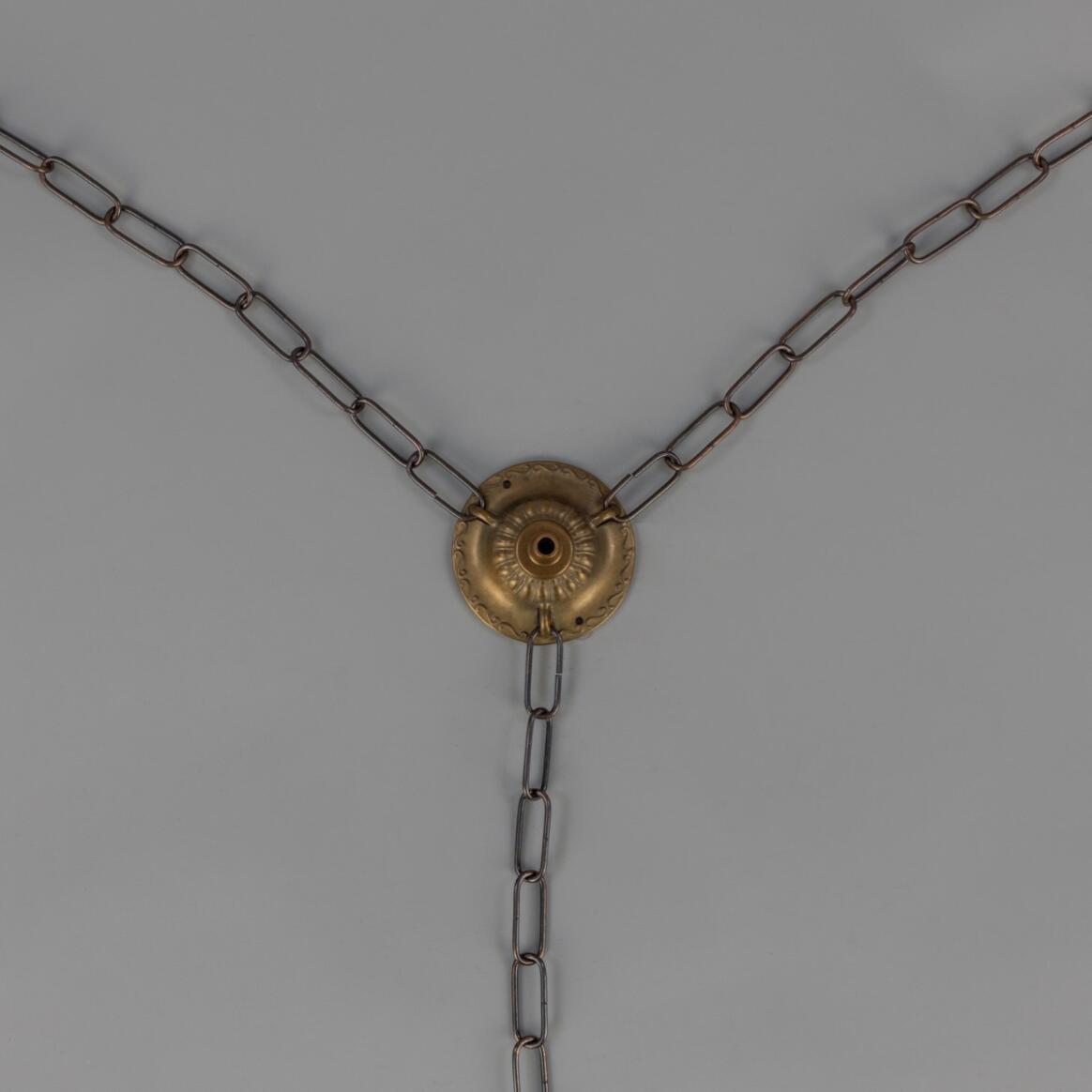 Decorative Brass Ceiling Rose with Three Chains 8cm main product image
