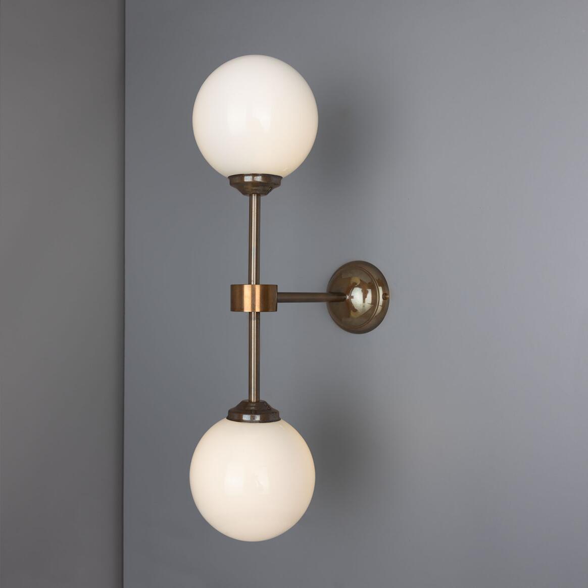 Yaounde Double Opal Globe Wall Light 19.75" IP20 main product image
