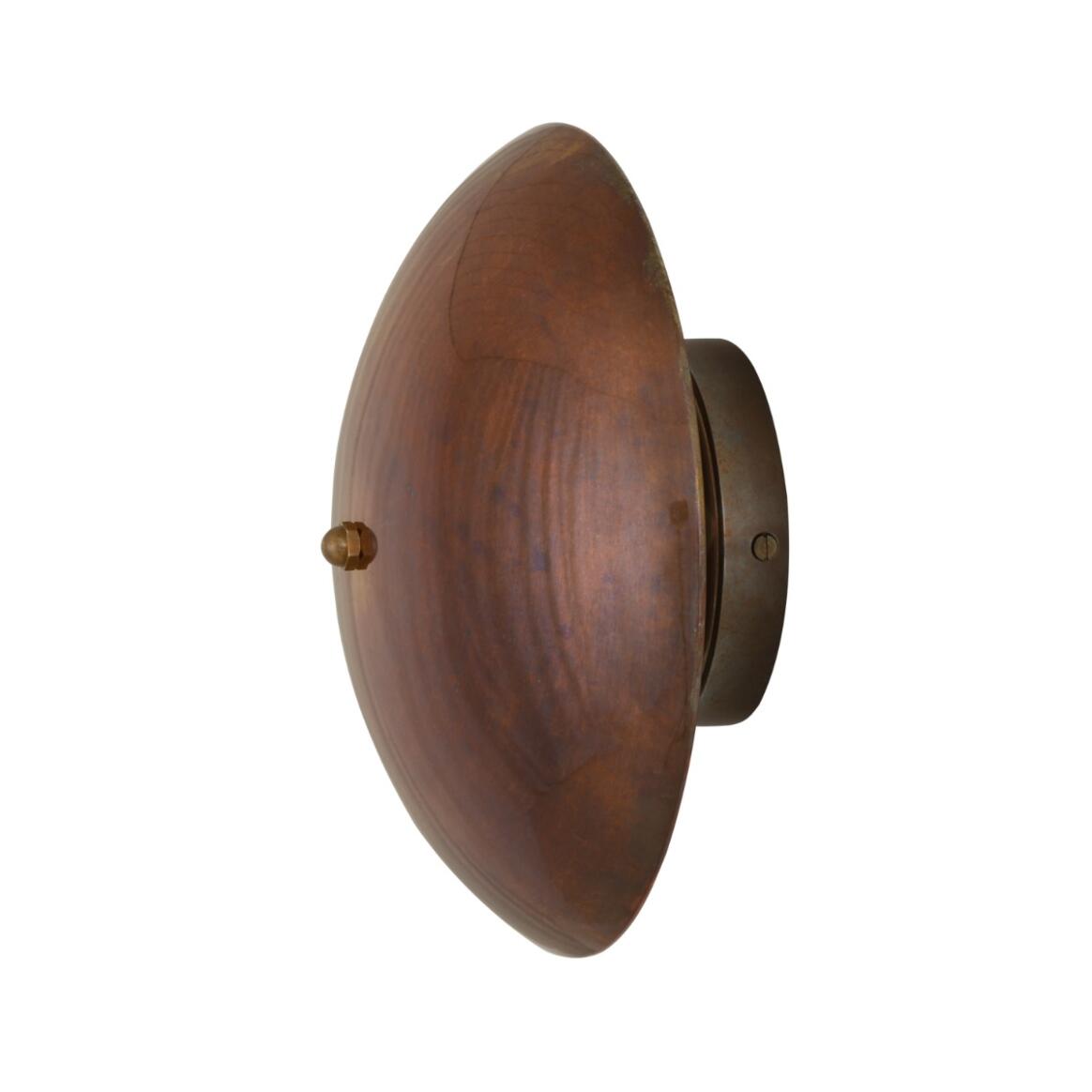 Luqa Domed Brass Dish Wall Sconce 9.75" IP20 main product image