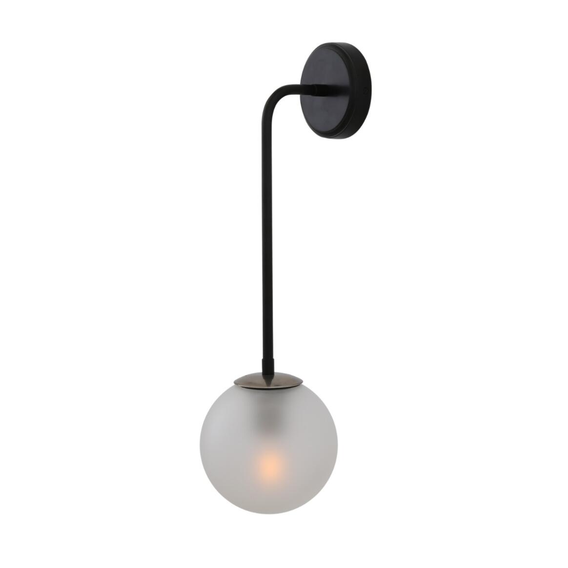 Newport Modern Glass Globe Wall Sconce 21.75" IP20 main product image