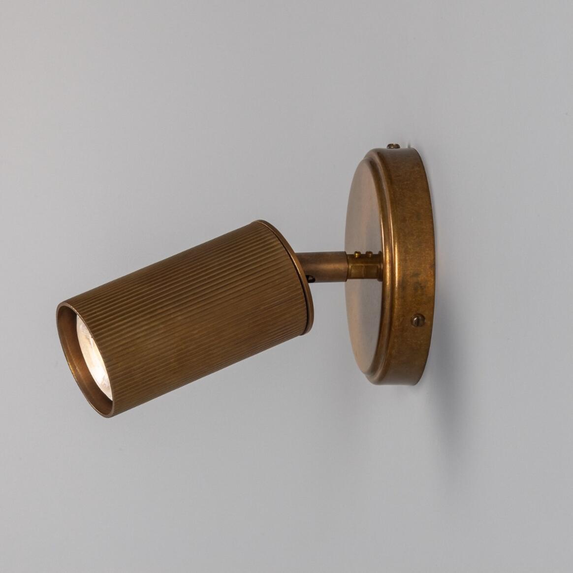 Adare Directional Brass Wall Spotlight 7.5" IP20 main product image